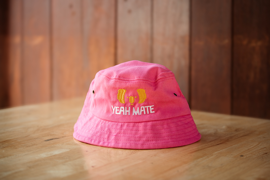 Yeah Mate Bucket Hat Pink
