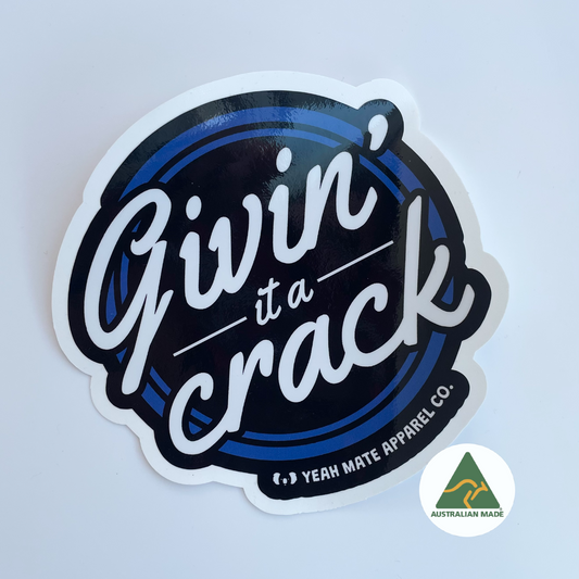 Givin' It A Crack Sticker